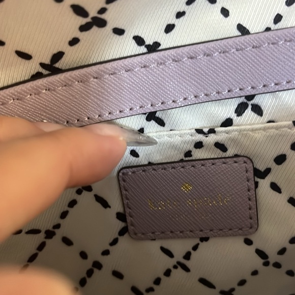 KATE SPADE 💜Lavender Cross Body Twist Lock Bag - Picture 7 of 8